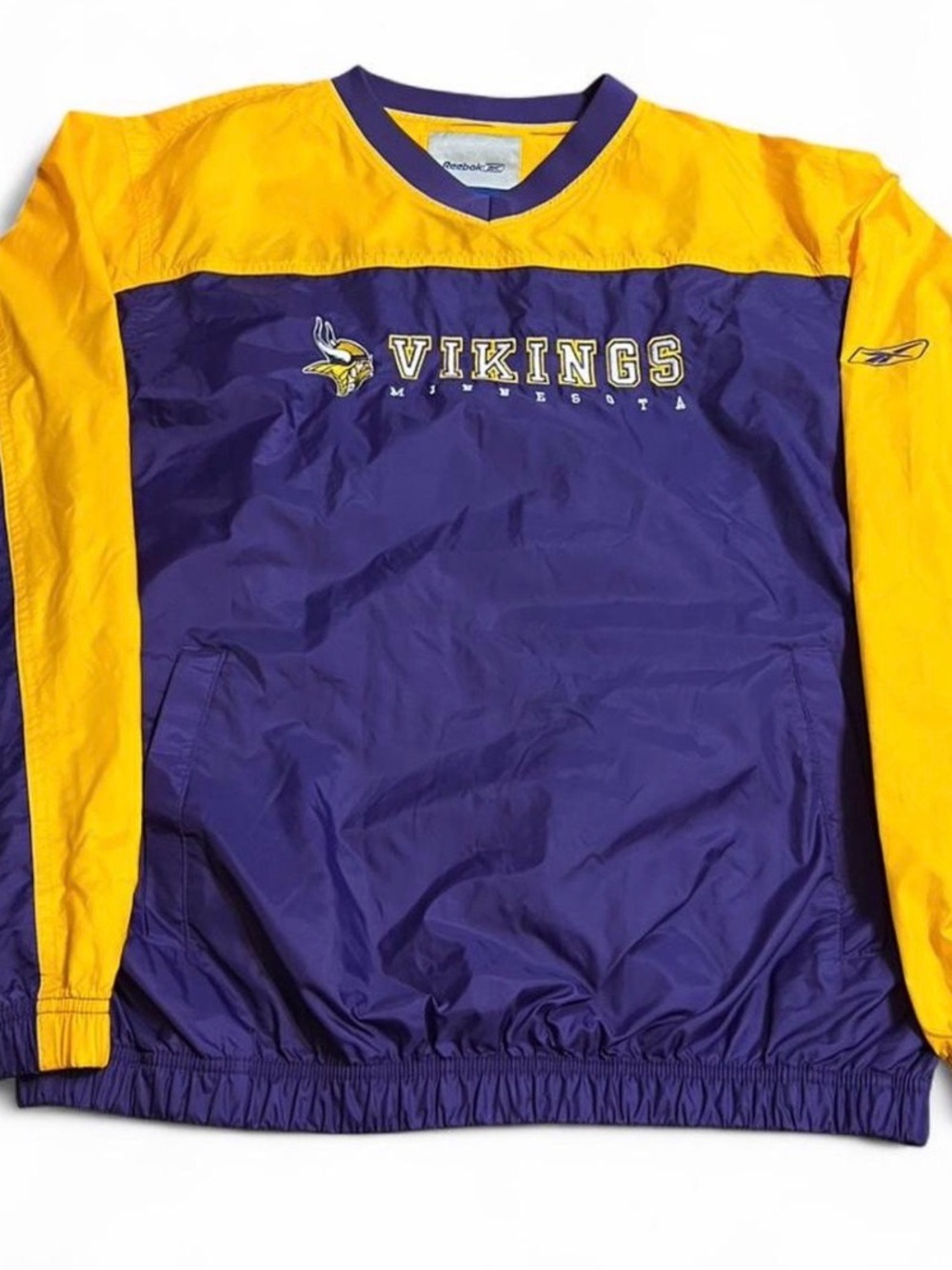 Men’s Minnesota Vikings Reebok NFL Football Windbreaker Jacket Size M